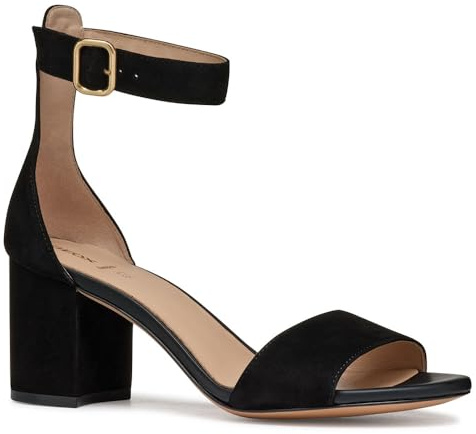 Geox D VIRNILISA 65 S A, Sandalo con Tacco Donna, Black, 38 EU
