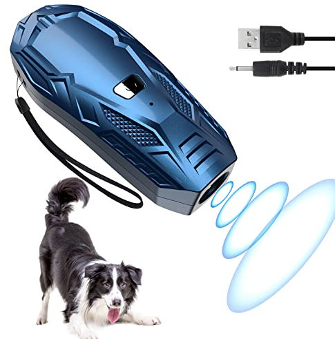 Bubbacare Anti-Bell-Gerät, Handheld-Ultraschall-Hundekontrollgeräte 16,4 Fuß effektive Reichweite, wiederaufladbares Abschreckungsgerät, Haustiertraining, kein Bellen, sicher für drinnen und draußen