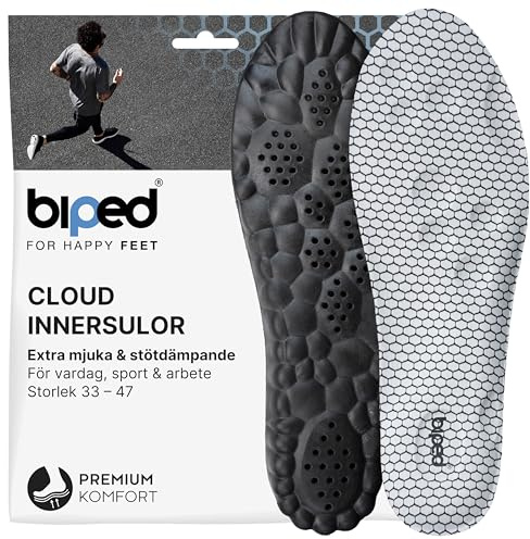 biped Cloud extra mjuka innersulor för vardag, sport och arbetsskor – Ortopediska stötdämpande skoinlägg med hälkudde – Massage skuminnersulor z2939(33-35)