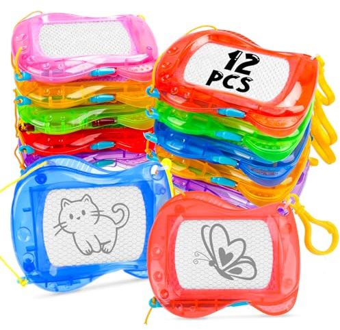 Kuvarix Mini Pizarra Magnetica Infantil,12 Piezas Pizarra Infantil, Pizarra Magica Infan-Til como Llavero, Pizarra Magnetica Niños para Fiestas, Rifas, Pequeños