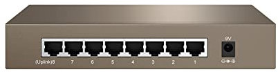 Tenda Switch Ethernet 8 Ports Gigabit, Switch RJ45 10/100/1000 Mbps, 4KV Contre-Foudre, Plug & Play, pour Etendre Le Réseau Câblé pour Les PME et Les Bureaux à Domicile (TEG1008D)