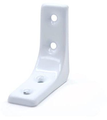 DOJA Barcelona | Metallwinkel Klein | Packung 4 L-Winkel | 75x75 mm | Verzinkter Stahl | Regalwinkel für Holzregale, Bilder zum Aufhängen ohne Löcher, Wandregale, Holzleisten, Holztische...