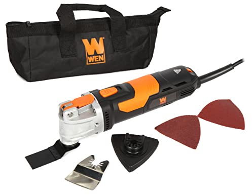 WEN Oscillating Multi-Tool Kit, 3.5A Variable Speed with Accessories and Carrying Case (MT3537)