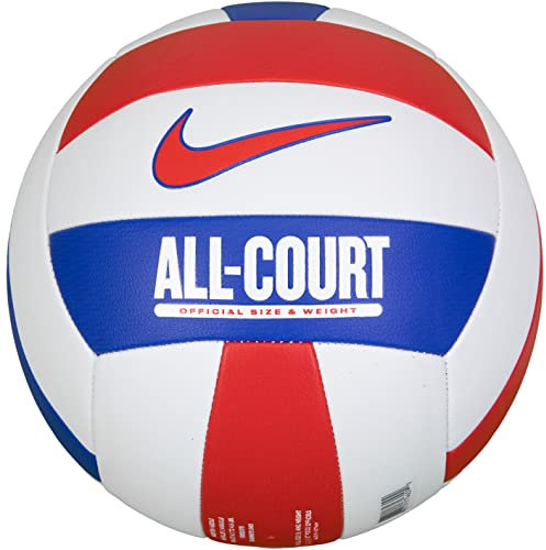 Nike All Court Volleyball Ball (5, White/red)