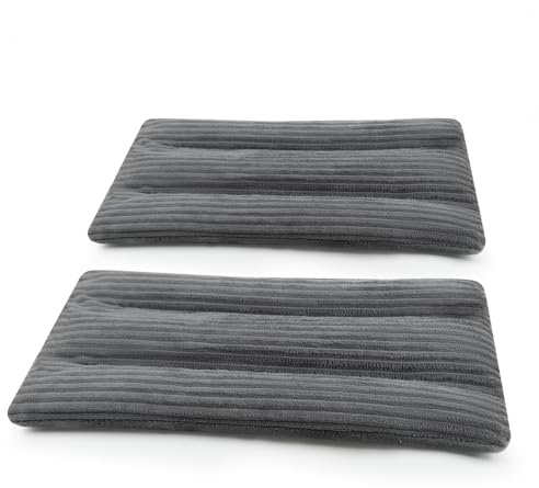 Microwave Heating Pad 6 x 12 Heating Pad Microwave, Microwave Bean Bag Heating Pad for Neck and Shoulders, Moist Heat Pack Pillow Warm Compress for Muscles, Joints, Abdomen (Dark Gray) - 2 Pack