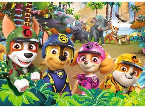 Nathan - Puzzle Enfants - 45 pièces - Au Coeur de la Jungle - Pat'Patrouille - Fille ou garçon dès 5 Ans - Puzzle de qualité supérieure - Carton épais et résistant - Action & Aventure - 86216