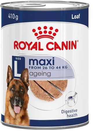 Royal Canin Maxi Ageing | 12 x 410 g | Alimento completo per cani grandi anziani e senior (26 a 44 kg) | Cibo umido ricco di nutrienti ed equilibrato dai cinque anni