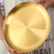 Buyer Star 30cm Stainless Steel Plate, Stainless Steel Round Dinner Plates, Serving Tray, Metal Serving Plate, Dessert Plate, Dinner Dishes Plates for Camping Outdoor, Non-Toxin (Gold, 30cm)