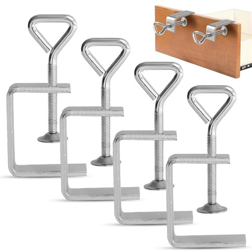 Aoreun Morsetto a C, 4 morsetti a C, 7 – 45 mm, piccolo morsetto a C, in zincato, morsetto a vite, morsetto di fissaggio da tavolo, morsetto di fissaggio, morsetto per saldatura, falegnameria