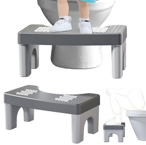 CEWROM Toilettenhocker für Erwachsene, Klohocker Kackhocker Hocker Toilette mit Fußmassage, WC Hocker zur Verbesserung der Toilettenhaltung, Hilft bei Verstopfung, Hämorrhoiden & Reizdarmsyndrom