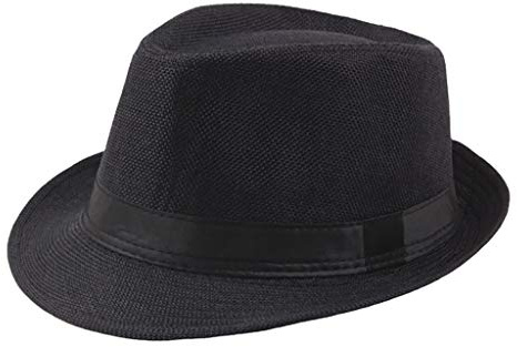 Générique Chapeau Homme Fedora Feutre Imperméable Chapeau de Jazz Trilby Pliable Style Rétro à Bords Roulés Casquettes Souples ChapeauxMelon - Femme Homme