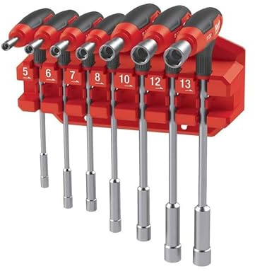 Milwaukee 4932498704 7 Pieces Nut Driver Wrenches with Comfort Grip Set with Rack