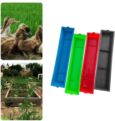 Opatiny Juego de 4 comederos colgantes de gran capacidad para pollo, pato, codorniz y paloma, para dispensador de alimentos de plástico, 236 pulgadas de largo