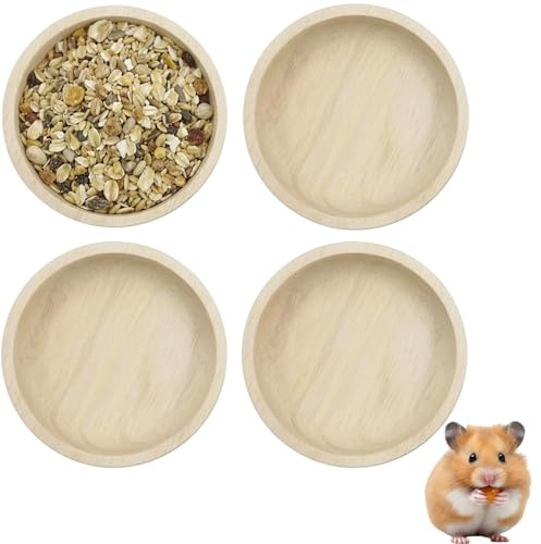 4Pcs Hamster Food Bowl, Guinea Pig Food Bowl, Small Pets, Hedgehog Food and Water Bowl, Rabbit Food Bowl, Chinchilla Feeding Station, Durable and Easy to Clean