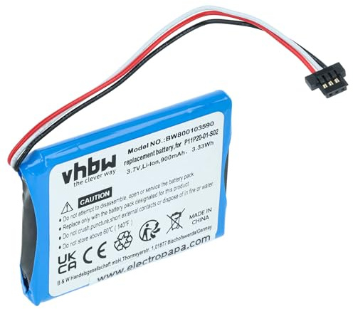 vhbw Akku kompatibel mit Tomtom Route XL GPS Navigation Navi (900 mAh, 3,7 V, Li-Ion)