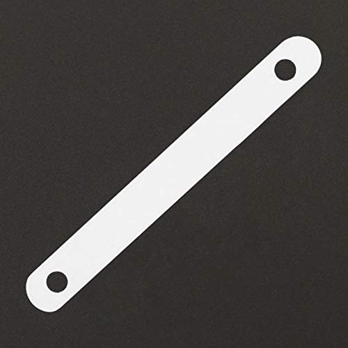 Deckleisten weiß | Aus robustem Kunststoff | Abmessung wählbar | 100 oder 1000 Stück | Deckleisten für Heftstreifen, Abheftmechaniken, Mappen und Hefter / 12 x 120 mm, 100 Stück