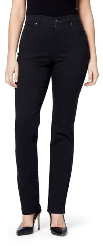 Gloria Vanderbilt Vaqueros cónicos Amanda para Mujer, Negro, XL/UK Size:10-12