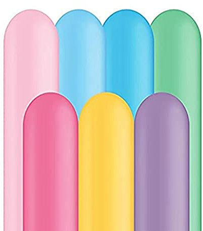 Qualatex 13769 , Modellierballons 260Q, Vibrant Sortiment, 100 Stück