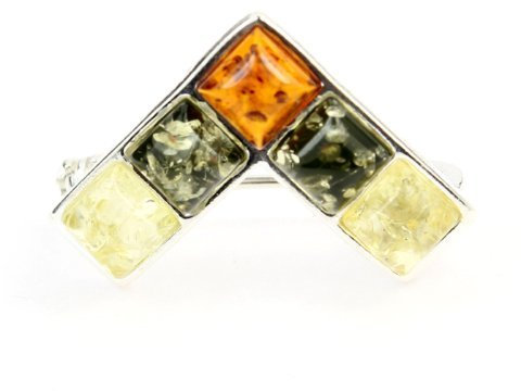 SilverAmber Damen-Brosche 925 Silber mit Bernstein - GL811