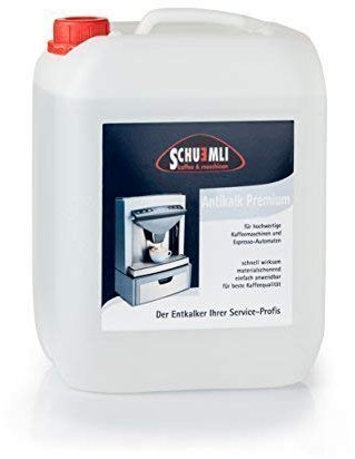 SCHUEMLI Antikalk Premium Entkalker | Spezial- Kalklöser für Kaffeevollautomaten und Espresso-Maschinen | 1 x 10 Liter Flüssigkeit