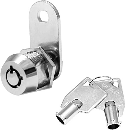 Kingsley Tubular Cam Lock With 7/8 Cylinder-Chrome Finish, Keyed Alike, RV Replacement, Camper, Cabinet, ATM, Vending Machine, Tool Box, File Cabinet, Arcade Lock