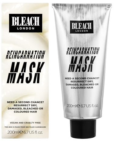 Reincarnation Mask - Bond-Restoring Protein Hair Treatment Repairs and Nourishes Dry Damaged Hair - Vegan & PETA-Approved - 200 ml - by Bleach London