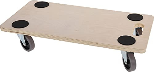 Transportroller Möbeltransporter Möbelroller 58x29cm 200kp Tragkraft Transporthilfe für Umzug Möbel-Transport Kistenroller aus Holz