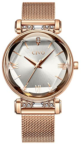 CIVO Damen Uhren Wasserdicht Elegantes Beiläufig Designer Armbanduhr Geschenk für Damen