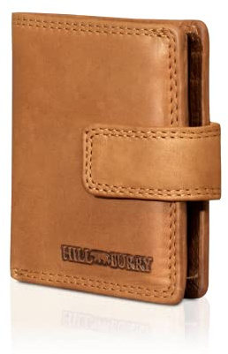 Hill Burry Echtleder Kreditkartenetui Raj mit Schiebefunktion, Scheinfach, Münzfach - RFID Schutz - Slim Wallet - Kartenetui, Kreditkarten Etui, Geldbörse für bis zu bis 10 Karten
