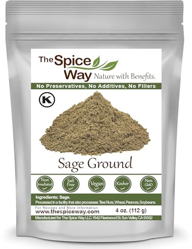 The Spice Way Sage Ground - (4 oz) dried herb leaves powder
