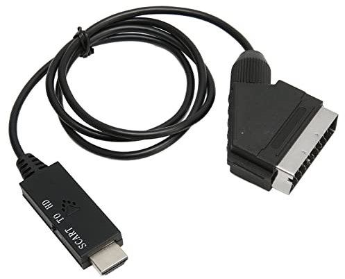 Convertisseur SCART vers HDMI, Câble Adaptateur D'interface Multimédia HD 1080P SCART vers HD pour Vidéo Audio, DC 5V