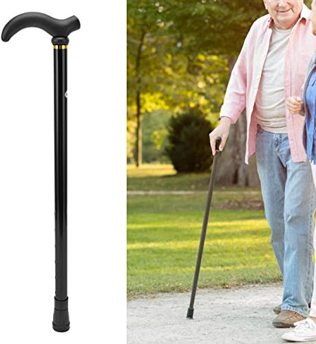 Bastón para Caminar Ajustable, Bastón para Caminar Ajustable con Punta De Goma Bastón para Caminar Ergonómico De Aleación De Aluminio para Personas Mayores Ayuda para La Movilidad De Personas(Black)