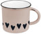 Grafik-Werkstatt vintage| Keramik Becher zum verschenken | Herzen, Beige