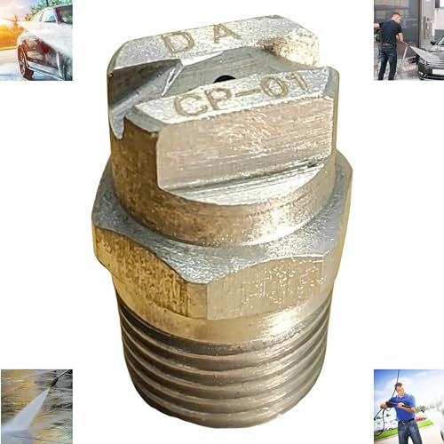 AGUADECORATIVA Boquillas de Pulverización de alta presión MEG Hidrolimpiadoras Cortinas Lavado de Coches CP-01 Rosca 1/4 BSPT Acero Inoxidable