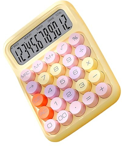 Calculadora, Calculadora Electrónica Multifuncional, Práctica y Eficiente, Colorida para el Hogar y el Aula (Limon Amarillo)
