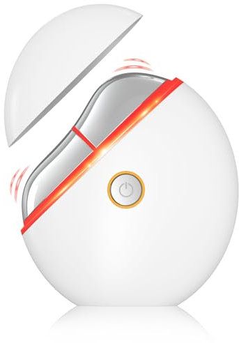 EMS Gua Sha, Unegnel EMS Gerät mit 4 Modus, EMS-Gua Sha 3 Intensitätsstufen, LED Rotlicht, Blau, Grün mit Wärme Vibration, Gesichtsmassagegerät Anti-Aging Face Lift Gerät