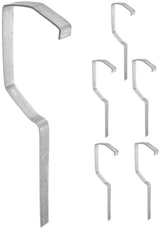 TOBBOMEY 6piezas Soportes De Canalón Metálicos Resistentes Para Canalones De Techo Soporte Fijo Para Canaletas De Lluvia Optimiza El Flujo De Agua El Tejado