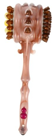 Veemoon Martillo de Masaje Corporal Material Pp y Madera Doble Cara Mango Largo y Diseño Ergonómico Adecuado para Relajación en Casa o Viaje de Negocios