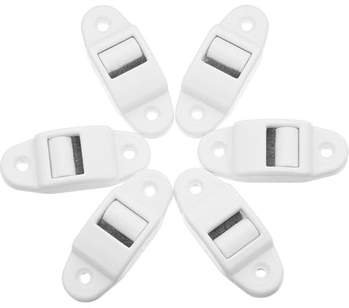 Toyvian 6pcs Plastic Roller Belt Guide for Shutter Systems with Dust Collector Function, Strap Guide Accessories for Webbing Life Enhancement, Replacement Rollers for Window Blinds