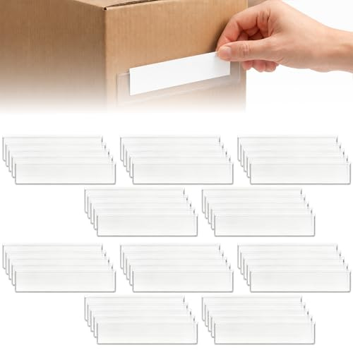 50PCS Clear Shelf Tag Labels Holder for Classroom Supermarket Depot