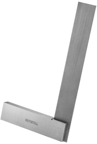Faithfull Stahl-Anschlagwinkel 150 mm (6 Zoll) – Präzisionsgeschliffen, Klinge aus gehärtetem Stahl, Präzises Anreiß-, Mess- und Abreißwerkzeug für die Metall- und Holzbearbeitung