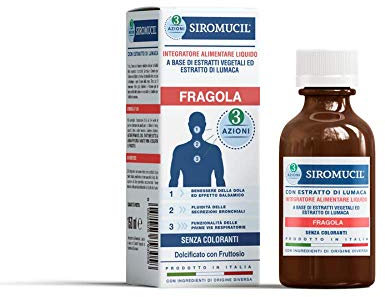 Siromucil® Sciroppo di Lumaca 3 Azioni Specifico per bambini – 150ml (al sapore di Fragola)