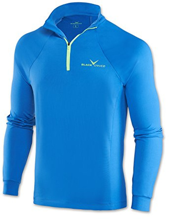 Black Crevice Col roulé de Ski à Zip pour Homme BCR11203, Mixte, Skirolli, Bleu/Vert, XXL