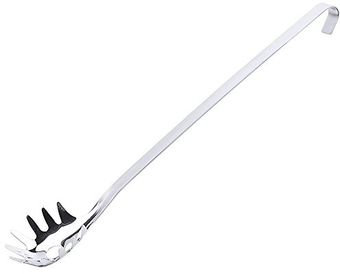 Lungo cucchiaio per spaghetti in acciaio inox, pesante qualità/lunghezza: 48 cm, dimensioni: 10 x 8,5 cm | erk