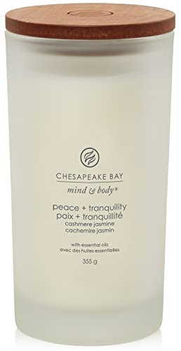 ChesapeakeBayCandle Candela profumata grande Tumbler Peace + Tranquility per aromaterapia | Durata: fino a 82 ore | Collezione Mind & Body
