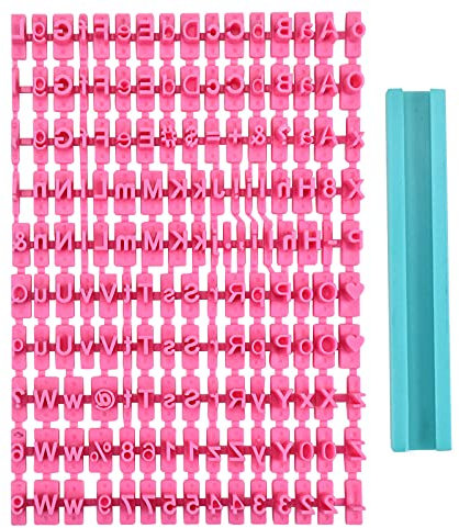 Natuce Lot de 150 Alphabet-Stempel, Fondant Ausstechformen, Ausstechformen Fondant Buchstaben mit Zahlen, Keksstempel Buchstaben Groß Klein, Tortendeko für Kuchen Backen Ton Diy Prägeform