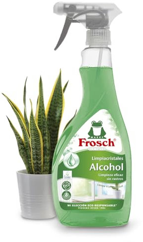 Frosch - Limpia Cristales Ecológico con Alcohol, Limpieza Eficaz de Cristales y Superficies Lisas - 500 ml