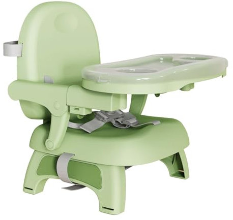 Rialzo Sedia Bambini, Seggiolone Pappa Portatile, Seggiolino da Tavolo Regolabile per Bambini, Alzasedia Bambini con Cintura di Sicurezza e Vassoio Rimovibile, Adatto per Bambini dai 6 ai 36 Mesi