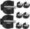 Holibanna 8pcs Toilet Chair Replacement Raised Toilet Seat Toilet Safety Clips Raised Seat Locks Toilet Safety Pin Toilet Seat Risers Replacement Tube Clips Black Plastic