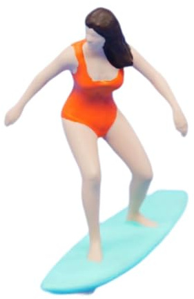 TAIZhiChen Figurine miniature de surf à l'échelle 1/64, objet de collection, surfeur de plage, petite poupée, Style F